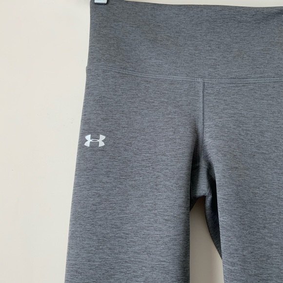 Under Armour Leggings Short Gray High Rise Compression ColdGear Warm Light XS - Picture 4 of 8